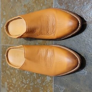Tecovas | The Sophie Tan Leather Cowgirl Mules - Women's Size 7B